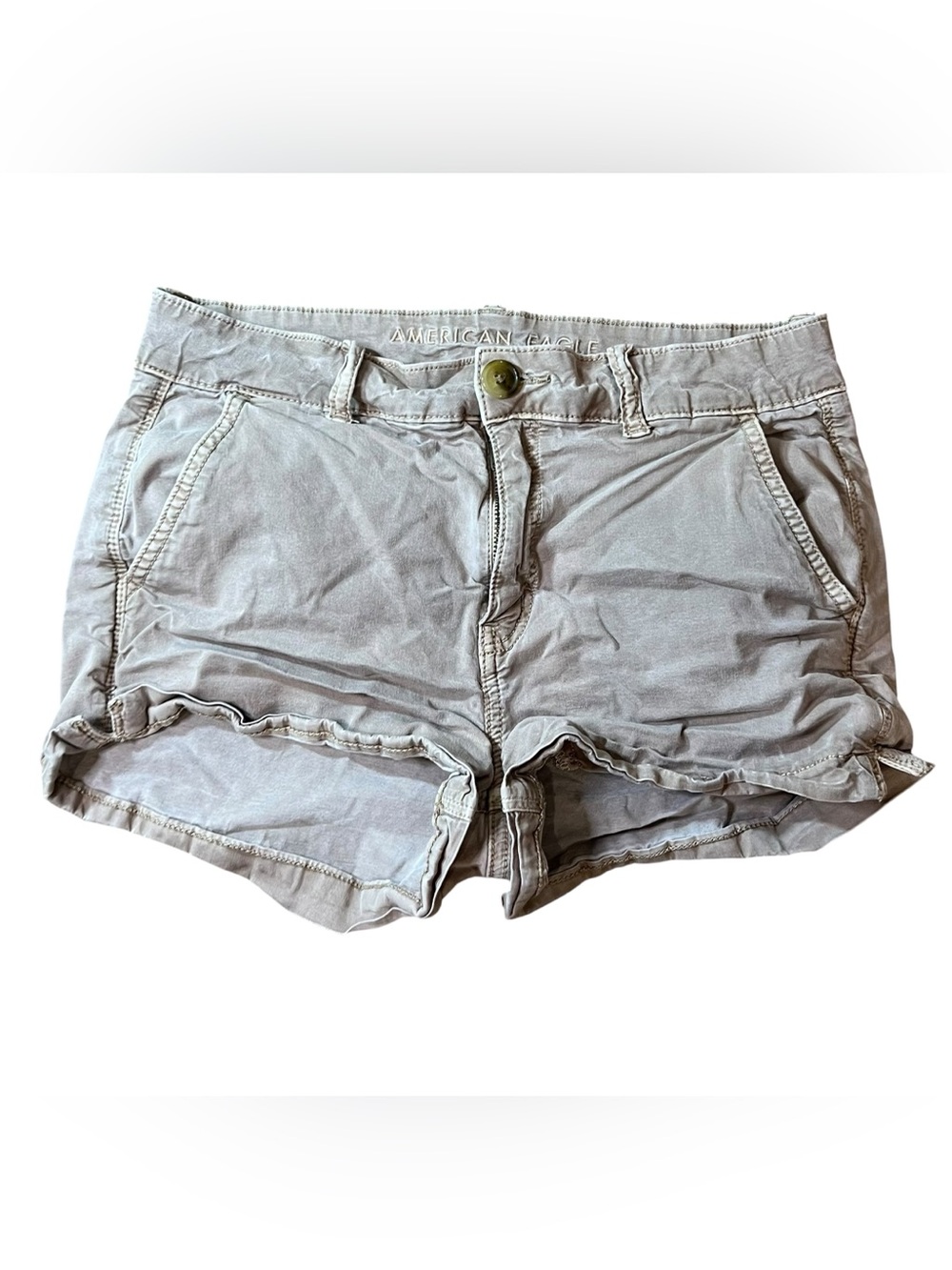 American Age Women's Light Beige Jean Shorts